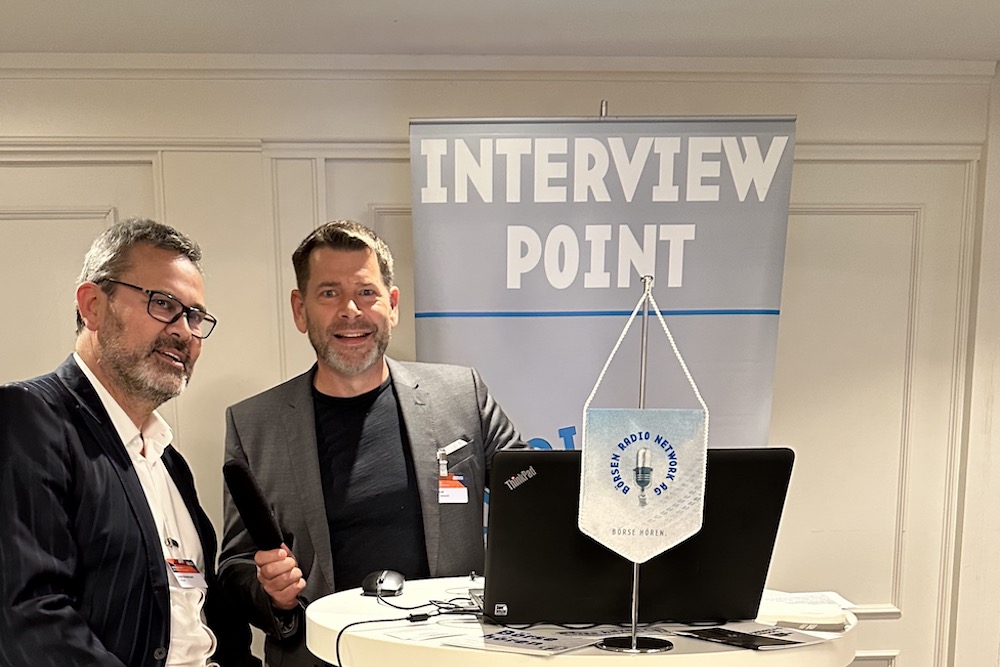 OTRS AG's CEO André Mindermann being interviewed by Andreas Groß from Börsenradio